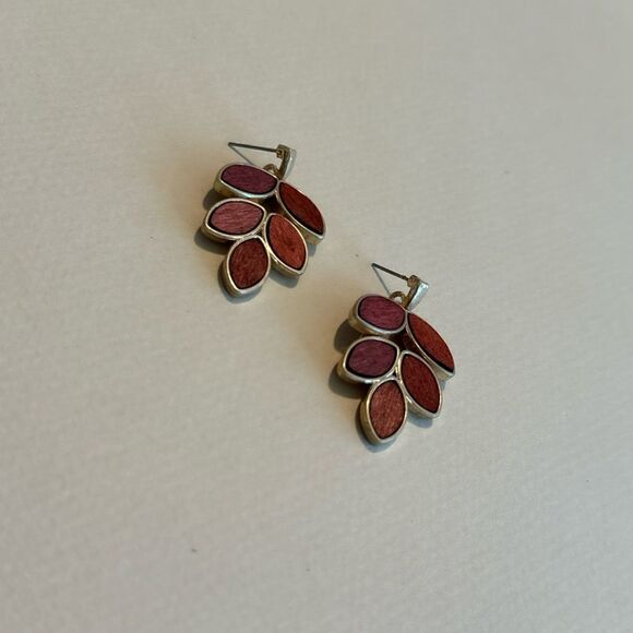 Leaf drop earrings M897 - Picture 5 of 6